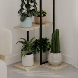 Decortie Vetra' Modern 3-Tier Plant Stand 46cm in Beige - Size: 1 Pack - thumbnail 3