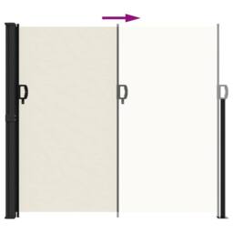 Berkfield Home Retractable Side Awning Cream 180x300 cm - thumbnail 5