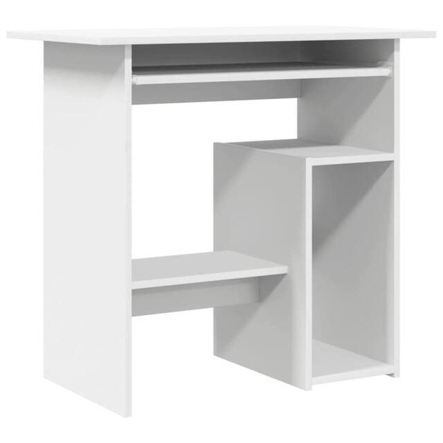 Berkfield Home Desk White 80x45x74 cm Engineered Wood - Size: 80 x 45 x 74 cm - image 1