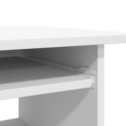 Berkfield Home Desk White 80x45x74 cm Engineered Wood - Size: 80 x 45 x 74 cm - thumbnail 8