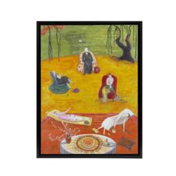 "Artery8 Florine Stettheimer Heat Framed Canvas Wall Art Print - Size: W24"" x H32""" - thumbnail 1