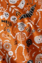Bedlam 'Halloween Day of the Dead' Childrens Bedroom Duvet Cover Set in Black - Size: Double - thumbnail 6