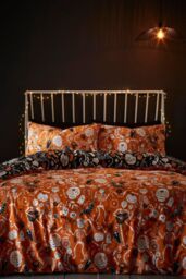 Bedlam 'Halloween Day of the Dead' Childrens Bedroom Duvet Cover Set in Black - Size: Double - thumbnail 5