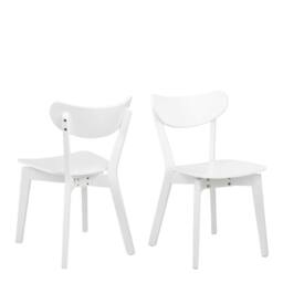 Wyld Haus Set of 2 Saffron White Wooden Dining Chairs - thumbnail 3