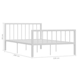 Berkfield Home Bed Frame White Metal 120x200 cm - Size: Small Double - thumbnail 6
