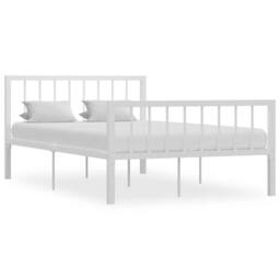 Berkfield Home Bed Frame White Metal 120x200 cm - Size: Small Double - thumbnail 2