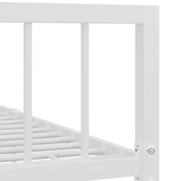 Berkfield Home Bed Frame White Metal 120x200 cm - Size: Small Double - thumbnail 5