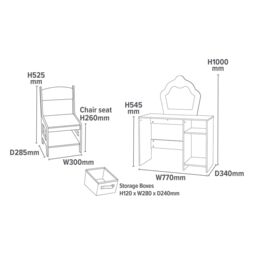 Liberty House Toys Kids Dressing Table in White - thumbnail 9