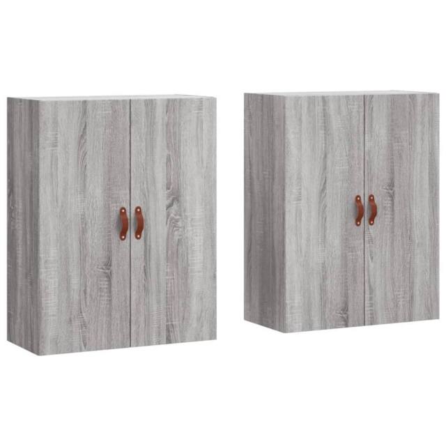 Berkfield Home Wall Mounted Cabinets 2 pcs Grey Sonoma 69.5x34x90 cm - image 1