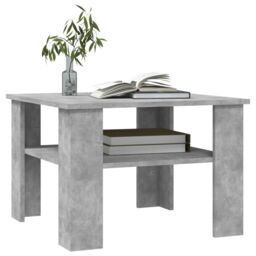 Berkfield Home Coffee Table Concrete Grey 60x60x42 cm Engineered Wood - Size: 60 x 60 x 42 cm - thumbnail 3
