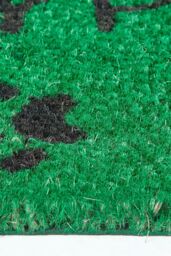 Homescapes Wipe Your Paws Coir Door Mat in Green - Size: 40 cm x 70 cm - thumbnail 3
