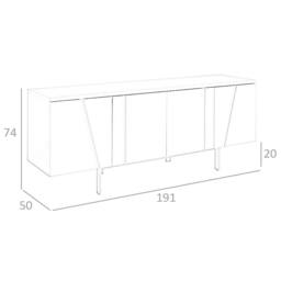 Angel Cerda Walnut Veneer Sideboard with Black Epoxy Steel Legs in Brown - thumbnail 8