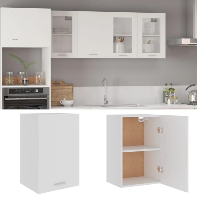 Berkfield Home Hanging Cabinet White 39.5x31x60 cm Engineered Wood - image 1