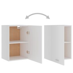 Berkfield Home Hanging Cabinet White 39.5x31x60 cm Engineered Wood - thumbnail 4