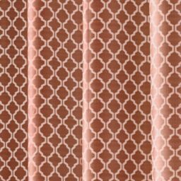 Luxury Living Modern Geometric Two-Tone Jacquard Lined Pencil Pleat Taped Curtains in Terracotta - Size: 117 cm width x 229 cm drop - thumbnail 3