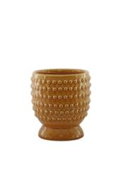 KDMD Yellow Hortus Hobart Footed Pot 15x14.5cm - Size: 15x14.5 cm