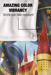 Harry Potter Watercolor Hogwarts Crest Officially Licensed Silky Touch Super Soft Throw Blanket 152x127 cm in White - thumbnail 4