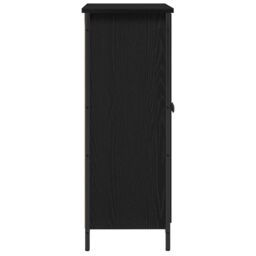 Berkfield Home Sideboard Black Oak 70x30x80 cm Engineered Wood & Steel - Size: 70 x 30 x 80 cm - thumbnail 7