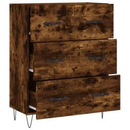 Berkfield Home Sideboard Smoked Oak 69.5x34x90 cm Engineered Wood in Brown - thumbnail 6