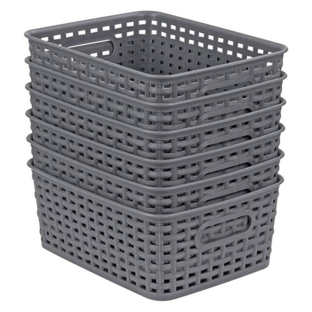 KORVIXA Grey Handy Storage Basket Plastic Crate - Size: 900mm - image 1