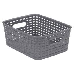KORVIXA Grey Handy Storage Basket Plastic Crate - Size: 900mm - thumbnail 5