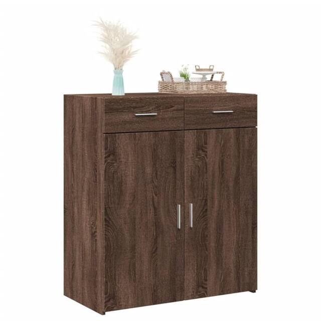 Berkfield Home Sideboard Brown Oak 80x42.5x93 cm Engineered Wood - image 1