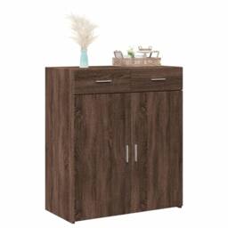 Berkfield Home Sideboard Brown Oak 80x42.5x93 cm Engineered Wood - thumbnail 1