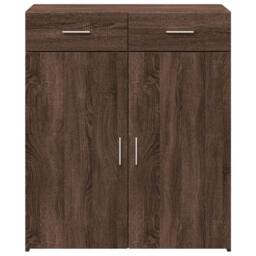 Berkfield Home Sideboard Brown Oak 80x42.5x93 cm Engineered Wood - thumbnail 4
