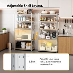 VonHaus 5 Tier Garage Shelving Units in Silver - thumbnail 4