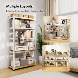 VonHaus 5 Tier Garage Shelving Units in Silver - thumbnail 5