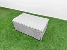 Fimous Outdoor Garden Furniture Sets 7 Seater Wicker Rattan Furniture Sofa Sets w/ Rectangular Coffee Table high Back Lounge Sofa Big Footstool Light - thumbnail 3