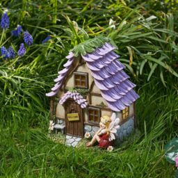 mysmartbuy Solar Powered Flower Lodge Fairy House LED Light Up Garden Ornament - thumbnail 2