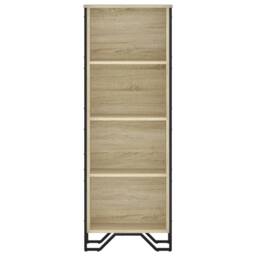 Berkfield Home Modern Bookcase Sonoma Oak 50x31x137.5 cm Engineered Wood in Light Tan - thumbnail 4