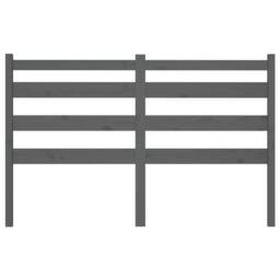 Berkfield Home Bed Headboard Grey 146x4x100 cm Solid Wood Pine - Size: 146 x 4 x 100 cm - thumbnail 4