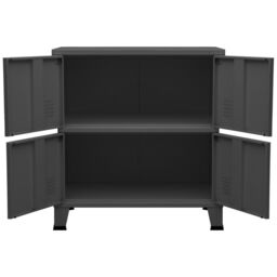 Berkfield Home Industrial Storage Chest Anthracite 75x40x80 cm Steel in Black - Size: 75 x 40 x 80 cm - thumbnail 4
