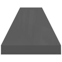 Berkfield Home Durable Floating Wall Shelves 4 pcs High Gloss Grey 120x23.5x3.8 - thumbnail 6