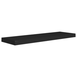 Berkfield Home Floating Wall Shelf Black 80x23.5x3.8 cm MDF - thumbnail 2
