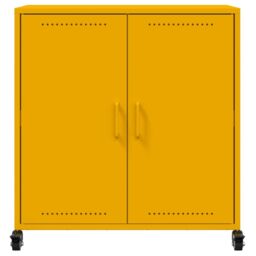 Berkfield Home Sideboard Mustard Yellow 68.5x39x72 cm Steel - thumbnail 6