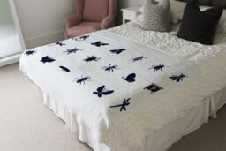 Benjamin Tate Design Insect icons Designer Blanket in Natural - Size: 120 cm x 150 cm - thumbnail 4