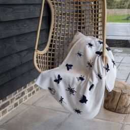 Benjamin Tate Design Insect icons Designer Blanket in Natural - Size: 120 cm x 150 cm - thumbnail 3