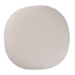 KORVIXA Plush Upholstery Pouffe Footstool in White - Size: 100 cm - thumbnail 3