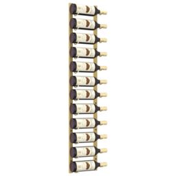 Berkfield Home Wall Mounted Wine Rack for 12 Bottles Gold Iron - thumbnail 3