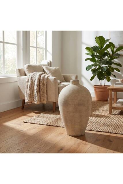 KDMD Morrow Modern Stone Glaze Large Vase in Cream - image 1