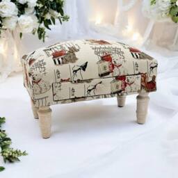 Minster Scottie Dog Fabric Footstool with Drawer - L25 x W45 x H28 cm - Size: 1 Pack - thumbnail 2