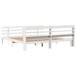 Berkfield Home Bed Frame with Headboard without Mattress White 180x200 cm Super King - thumbnail 8