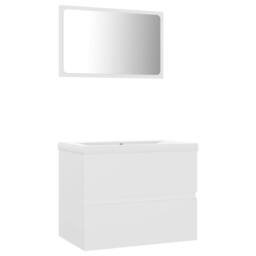 Berkfield Home Bathroom Furniture Set White Engineered Wood