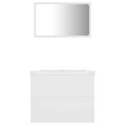 Berkfield Home Bathroom Furniture Set White Engineered Wood - thumbnail 4