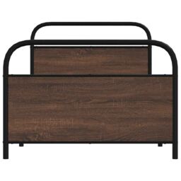 Berkfield Home Bed Frame Without Mattress 100x190 cm Brown Oak Engineered Wood - thumbnail 5
