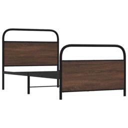 Berkfield Home Bed Frame Without Mattress 100x190 cm Brown Oak Engineered Wood - thumbnail 3