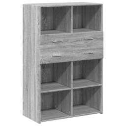 Berkfield Home Highboard Grey Sonoma 80x42.5x124 cm Engineered Wood - thumbnail 3